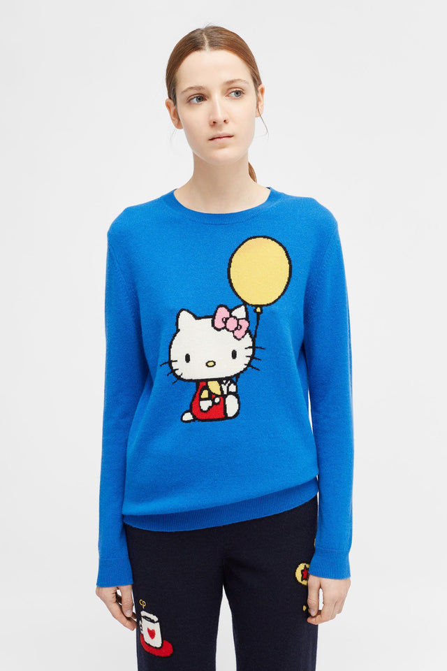 Blue Hello Kitty Balloon Cashmere Sweater image 1