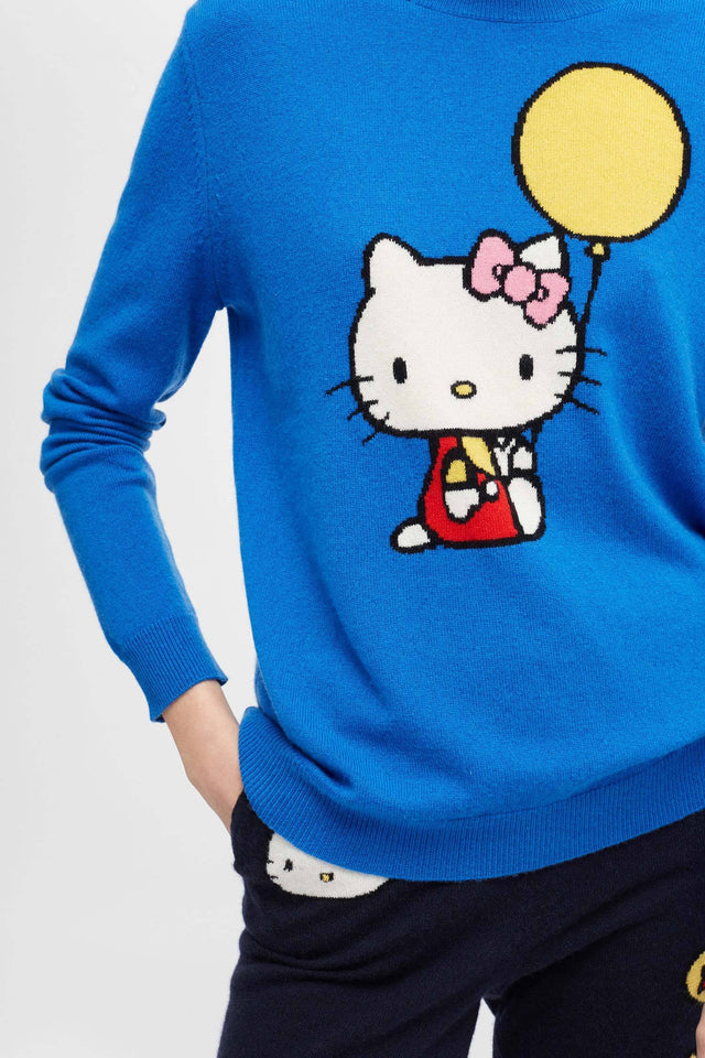 Blue Hello Kitty Balloon Cashmere Sweater image 4