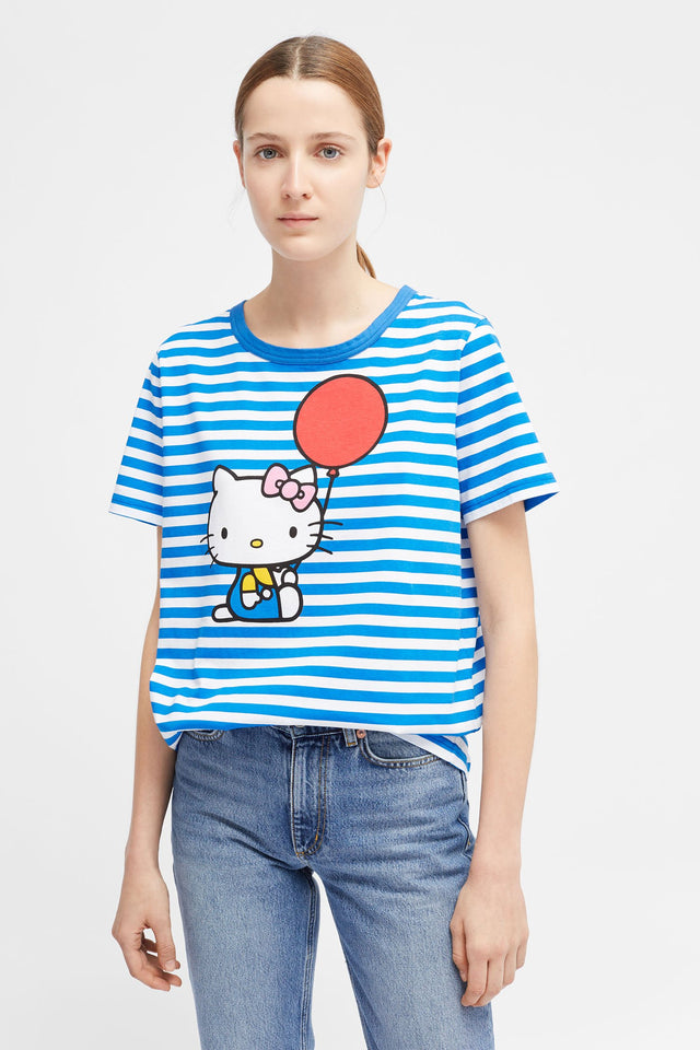 Blue Hello Kitty Balloon Cotton Tee image 4