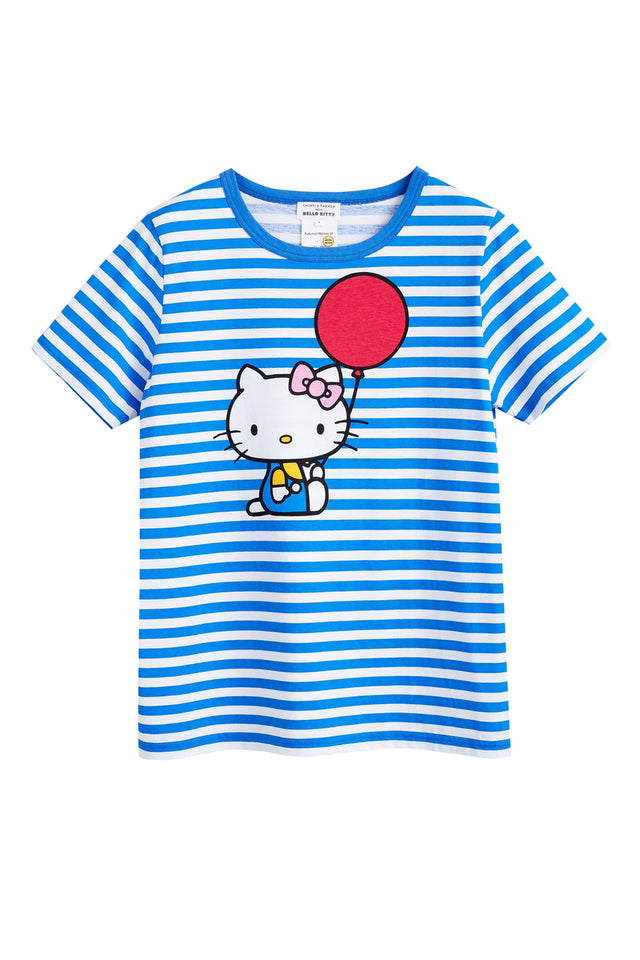 Blue Hello Kitty Balloon Cotton Tee image 2