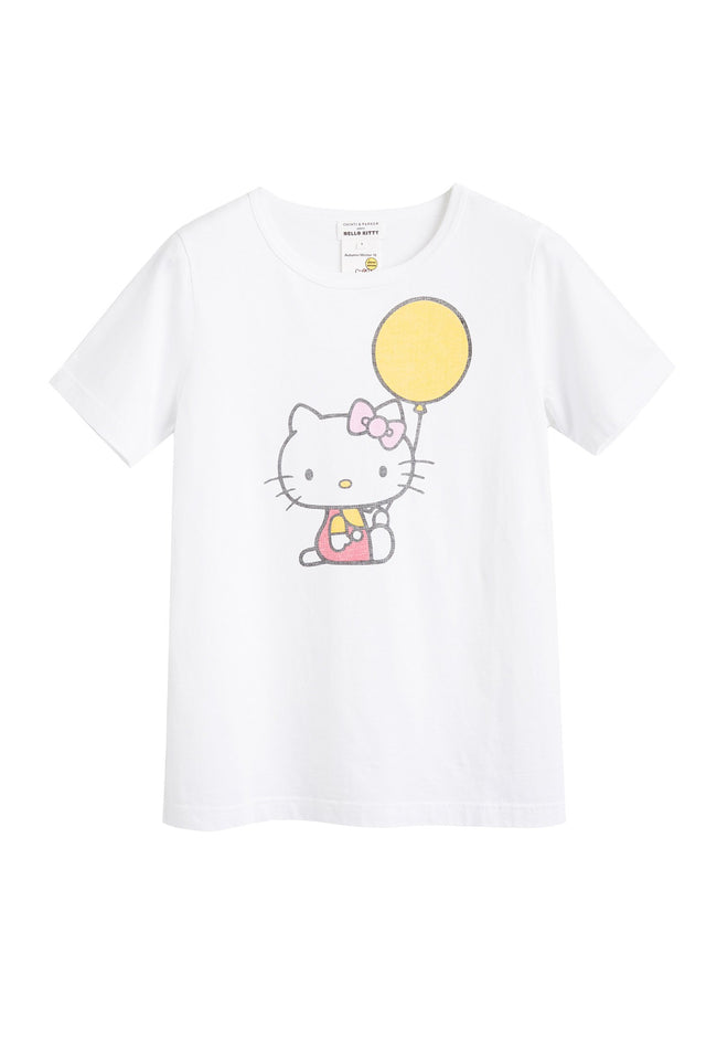 White Hello Kitty Balloon Cotton Tee image 2