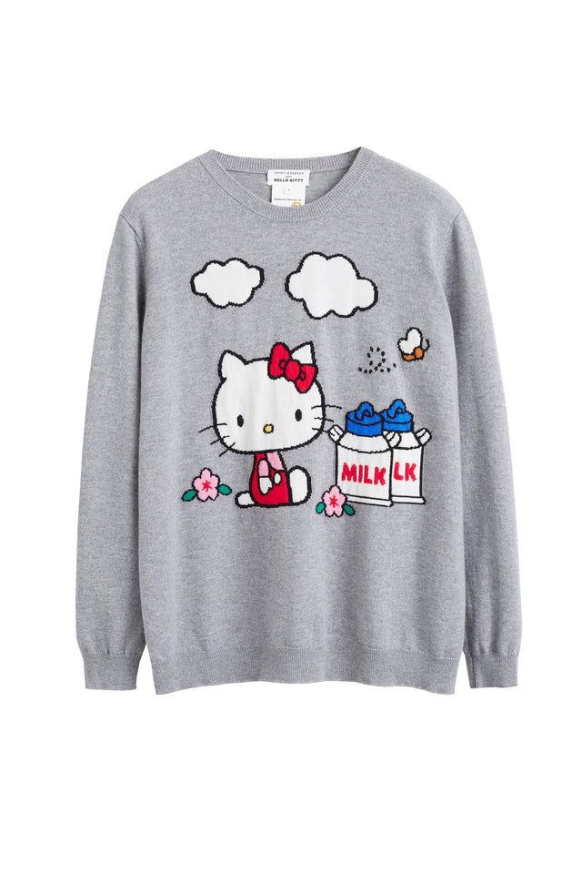 Grey Hello Kitty Farm Cashmere Sweater image 2