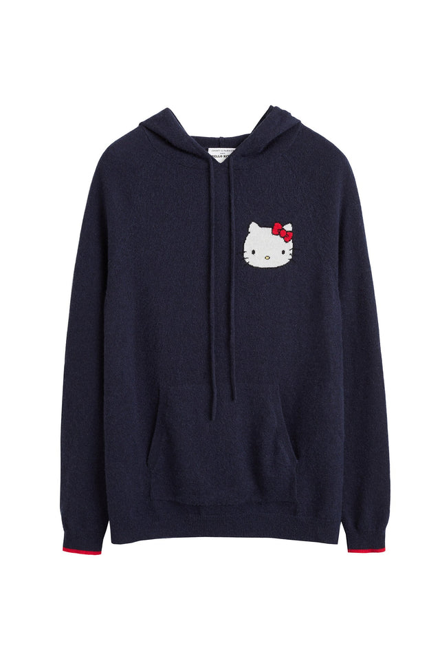 Navy Hello Kitty Cashmere And Wool Hoodie image 2