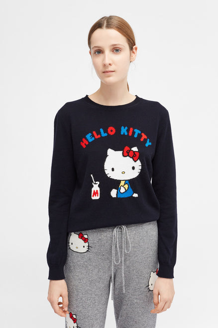 Navy Hello Kitty Milk Cashmere Sweater