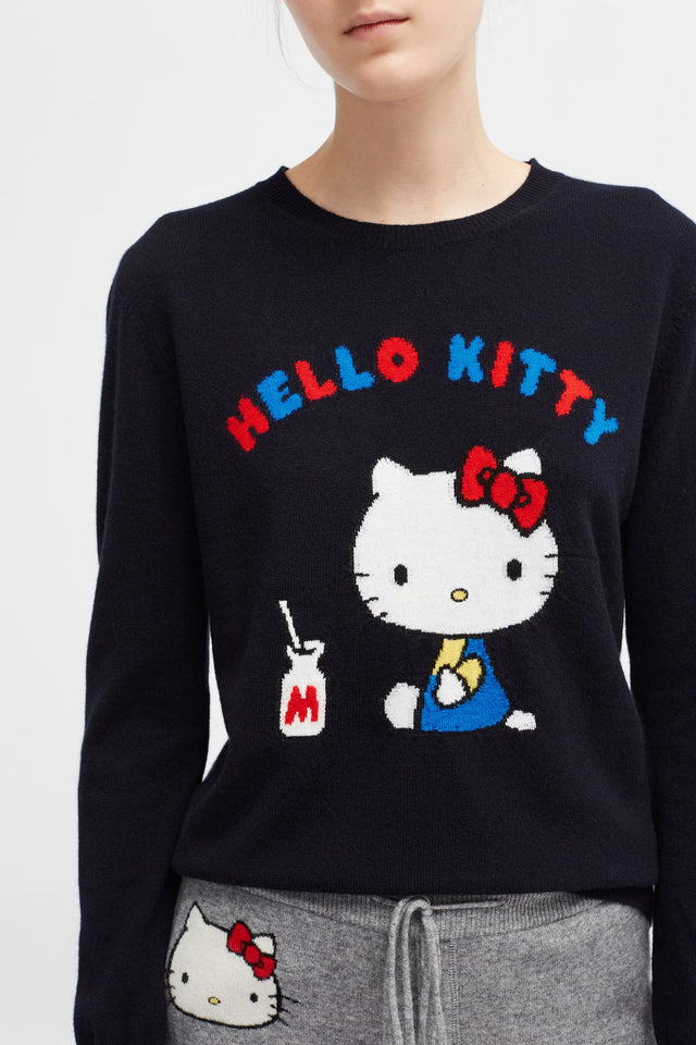 Navy Hello Kitty Milk Cashmere Sweater image 4