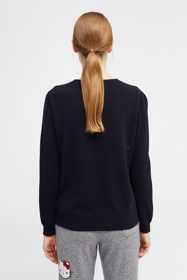 Navy Hello Kitty Milk Cashmere Sweater image 5