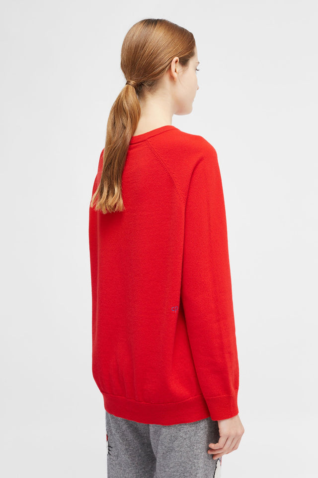 Red Hello Kitty Peek Pocket Cashmere Sweater image 4