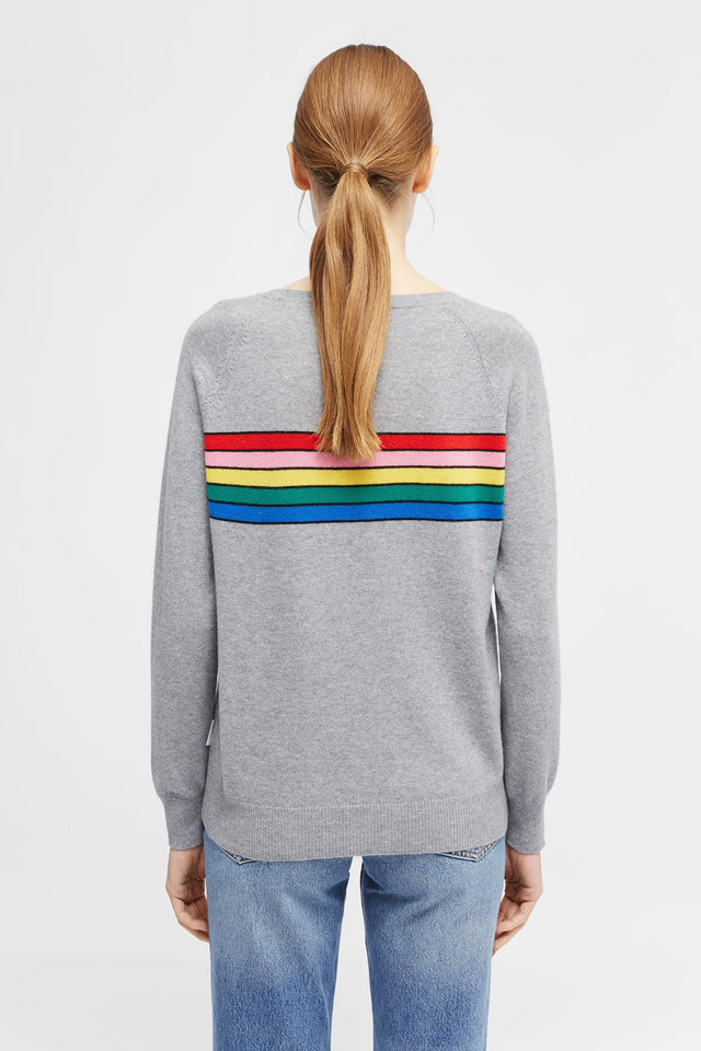 Grey Hello Kitty Stripe Cashmere Sweater image 5