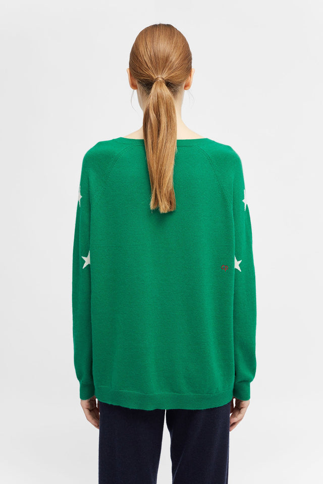 Green Hello Kitty Xmas Cashmere Sweater image 5