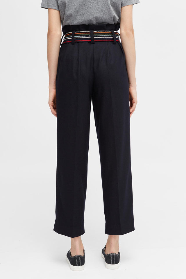 Navy High Waisted Pants image 5