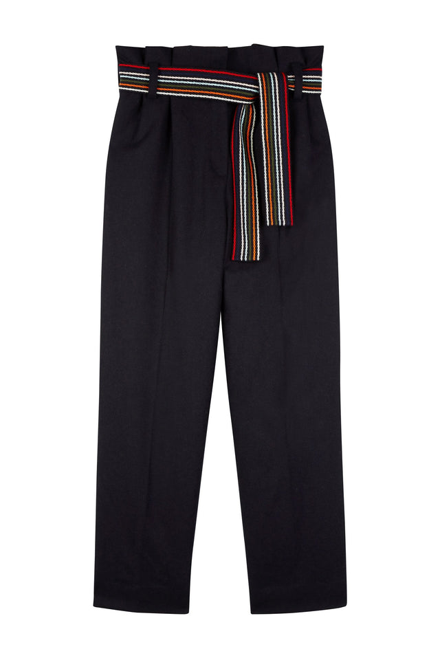 Navy High Waisted Pants image 2