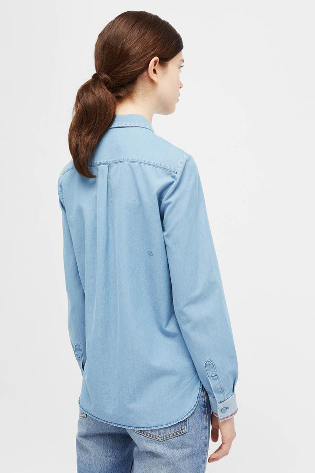 Indigo Panelled Classic Shirt image 5