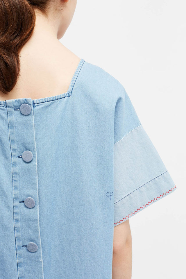 Indigo Panelled Dress image 5