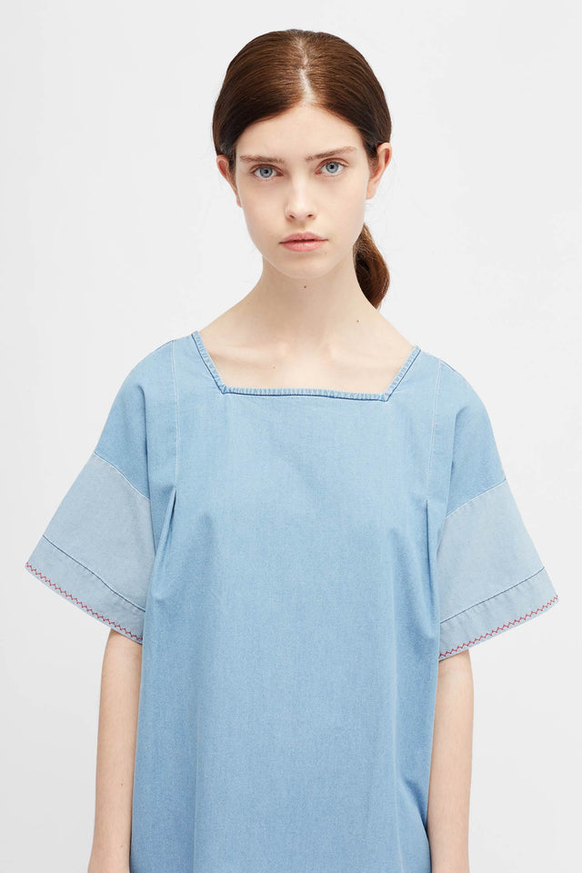 Indigo Panelled Dress image 3