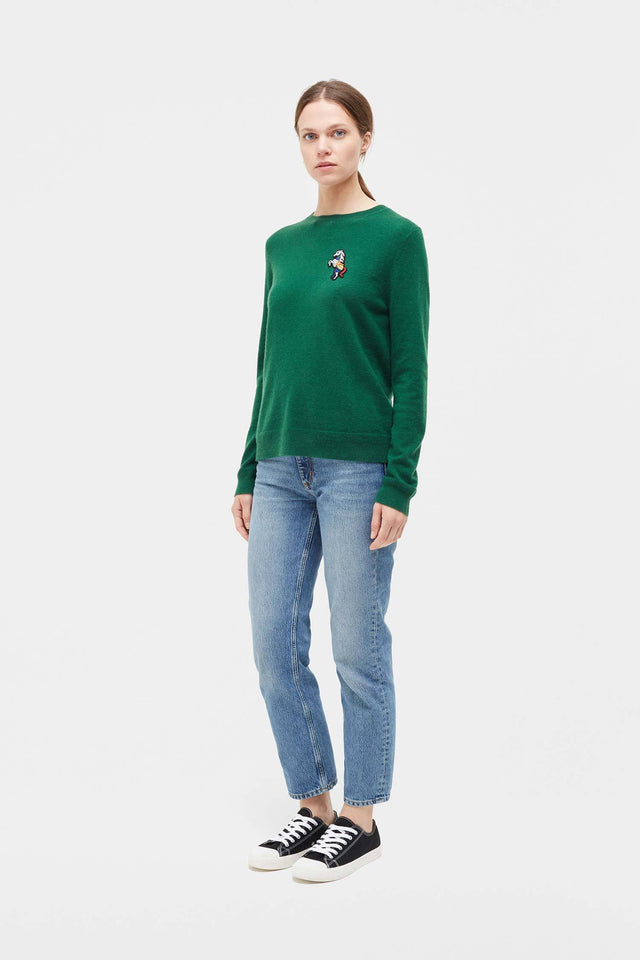 Green Jewelled Horse Cashmere Sweater image 2