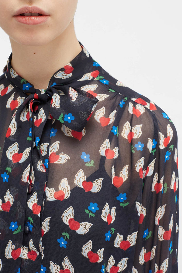 Navy Juliet Blouse image 4