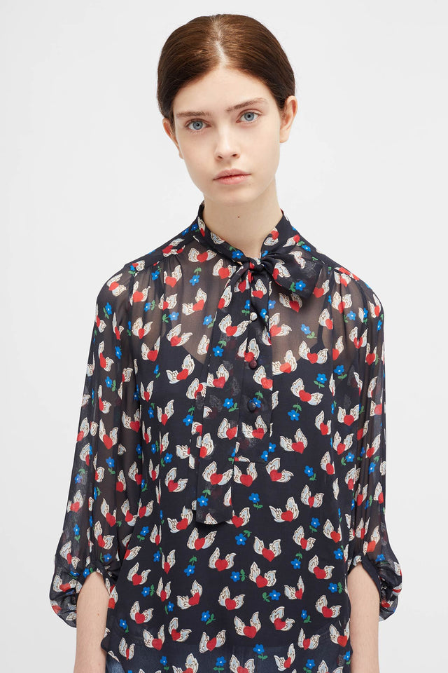 Navy Juliet Blouse image 1