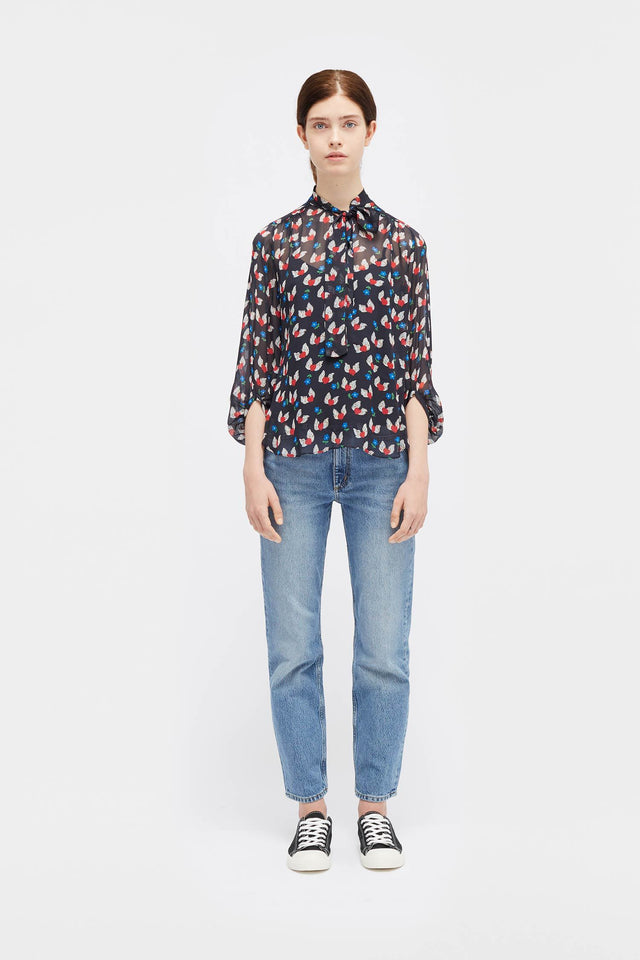 Navy Juliet Blouse image 3