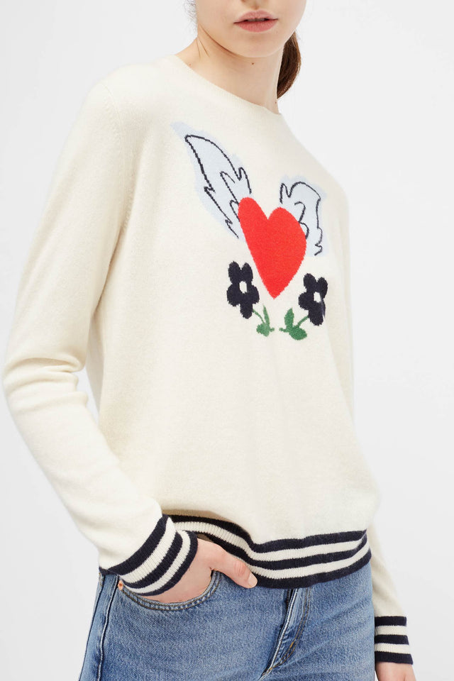 Navy Juliet Heart sweater image 4