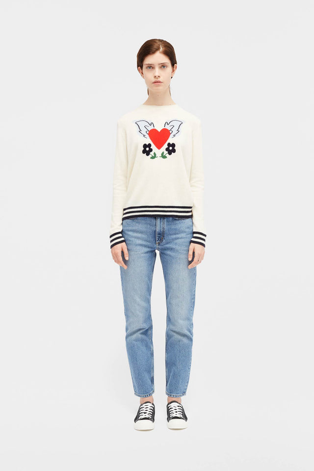 Navy Juliet Heart sweater image 2