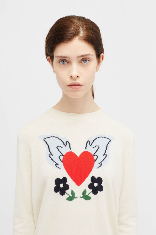 Navy Juliet Heart sweater image 1