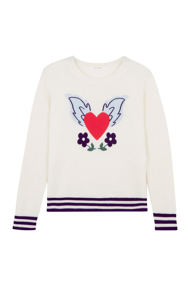 Navy Juliet Heart sweater image 3