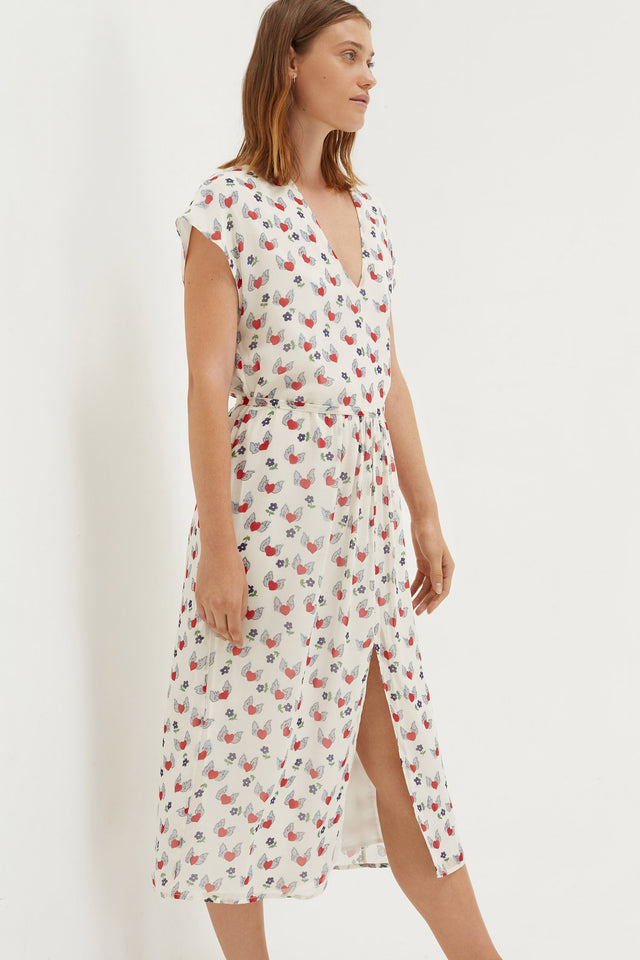 Ivory Juliet V-Neck Dress image 3