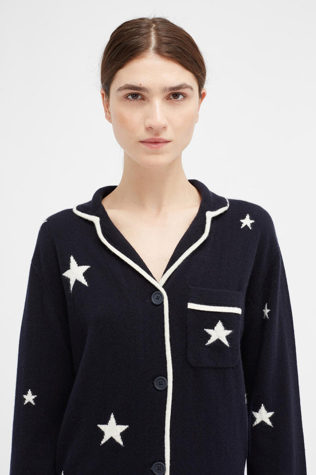 Navy Star Pyjama Top image 2