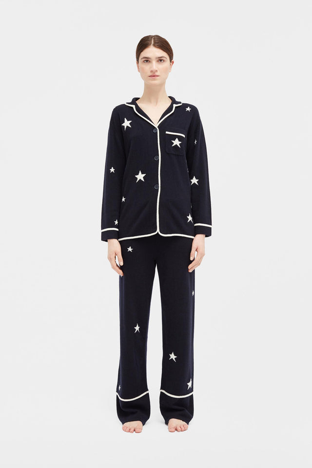 Navy Star Pyjama Top image 1