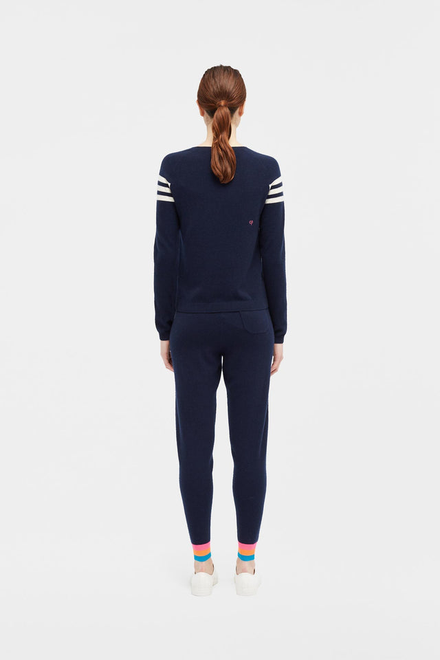 Navy Ski Ya Later Cashmere Sweater image 5