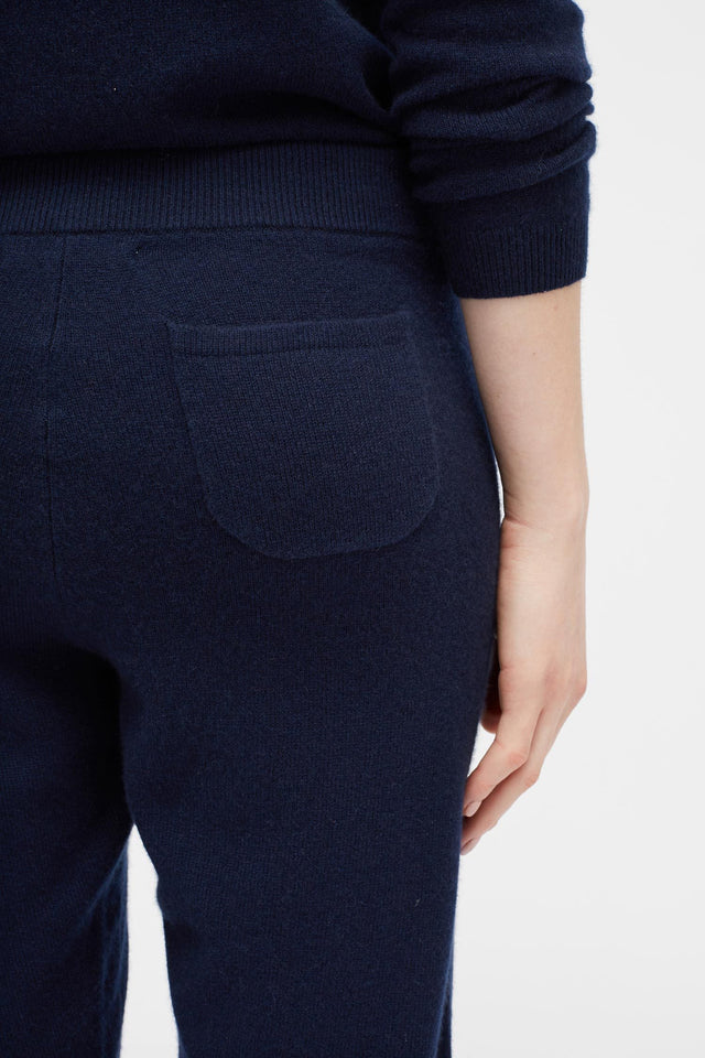 Navy Stripe Cashmere Track Pants image 3