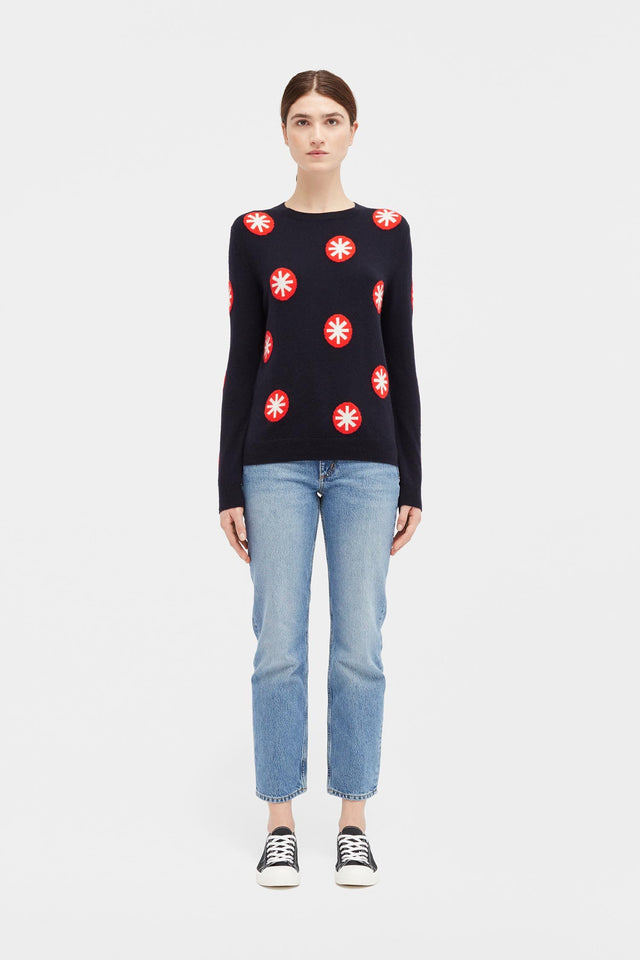 Navy Mexican Snowflake Sweater image 2