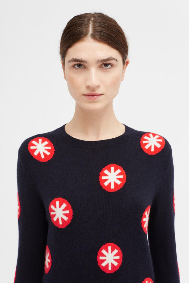 Navy Mexican Snowflake Sweater image 3