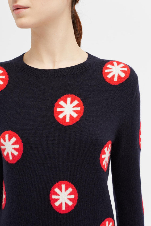 Navy Mexican Snowflake Sweater image 1