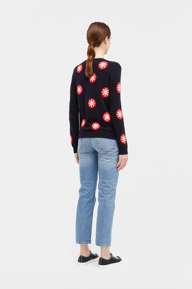 Navy Mexican Snowflake Sweater image 4