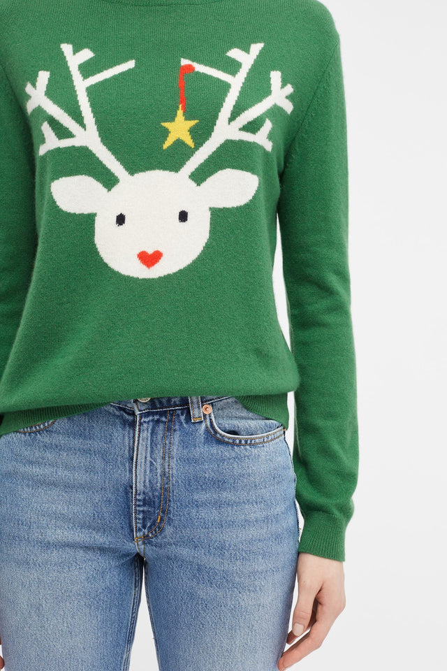Green Star Reindeer Sweater image 4