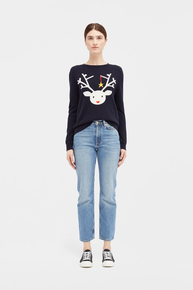 Navy Star Reindeer Sweater image 3