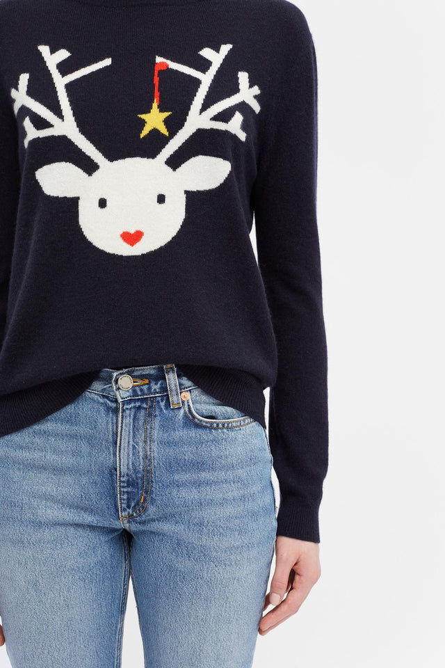 Navy Star Reindeer Sweater image 4