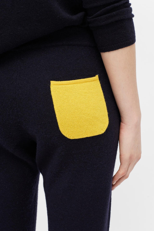 Navy Xmas Colour Block Track Pants image 5