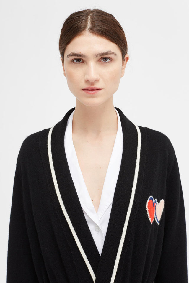 Black Twin Heart Dressing Gown image 3