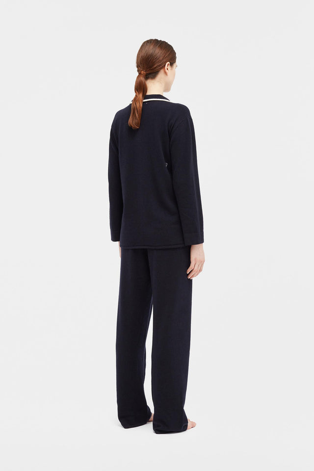 Navy Love Heart Pyjama Top image 4