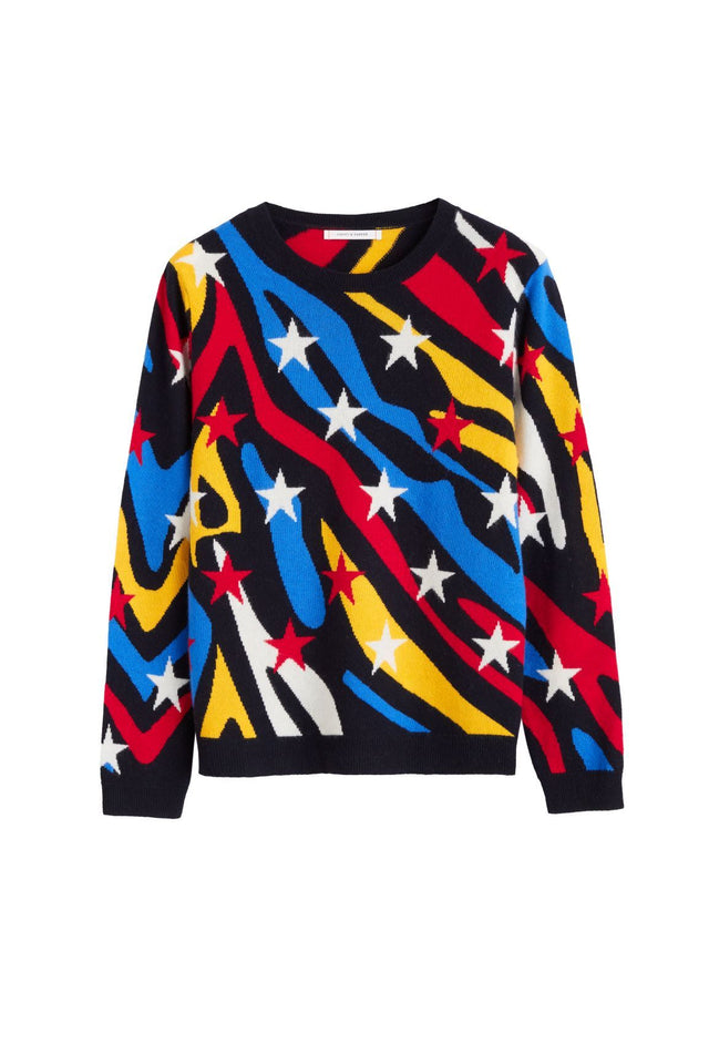 Multi-Colour Zebra Wool Sweater image 2