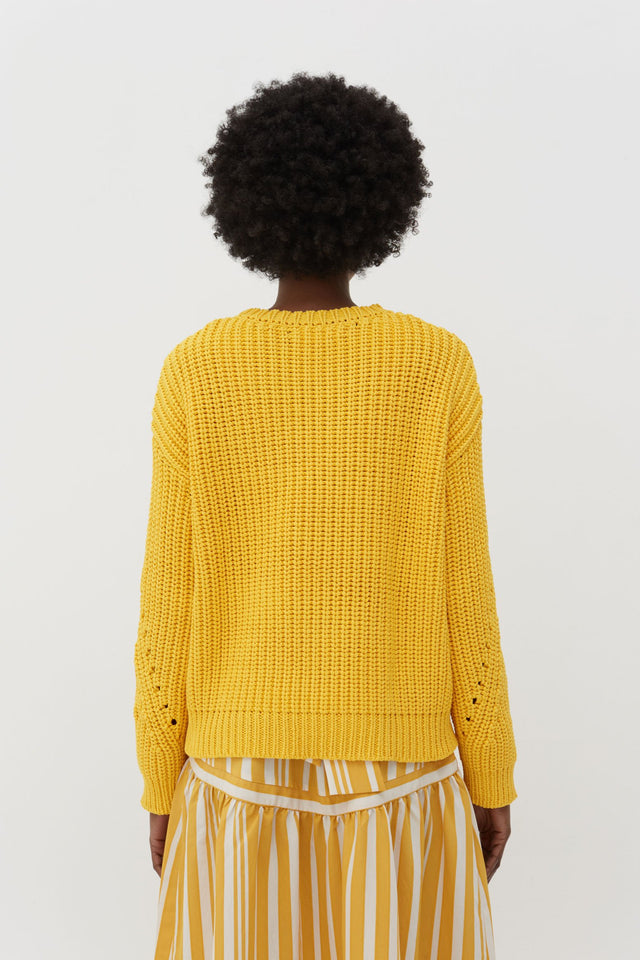 Yellow Le Soir Crew Neck Sweater image 6