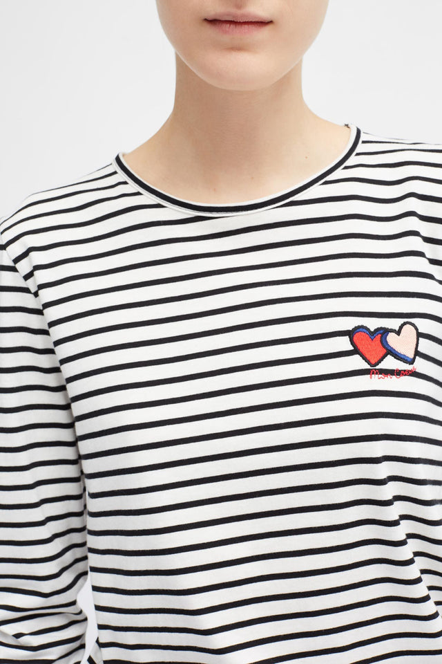 Ivory Long Sleeve Twin Heart T-shirt image 5