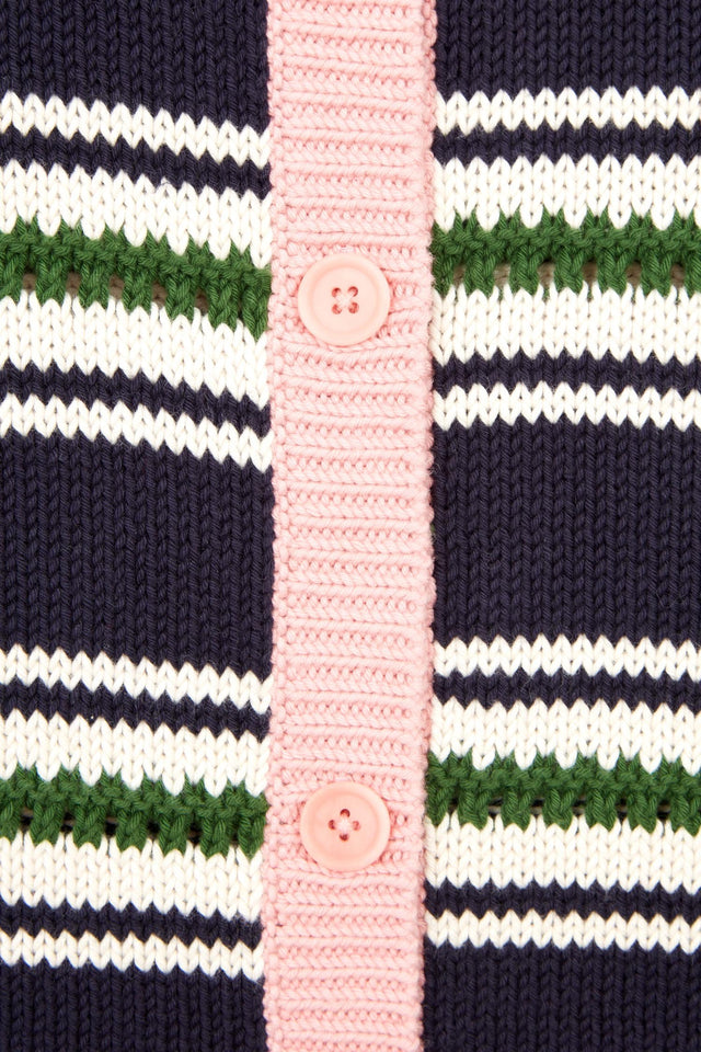 Navy Lace Stitch Cardigan image 6