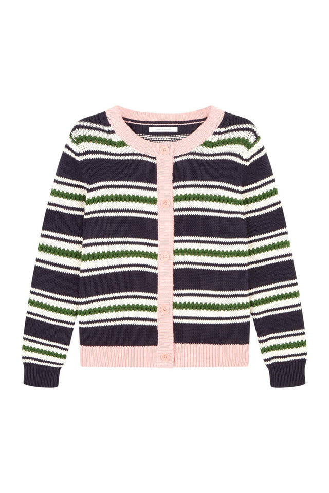 Navy Lace Stitch Cardigan image 2