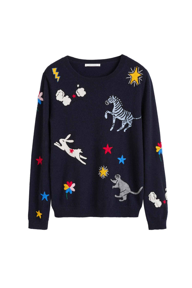 Navy Le Cirque Cashmere Sweater image 2