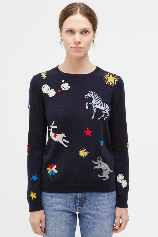 Navy Le Cirque Cashmere Sweater image 1