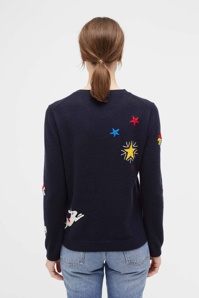 Navy Le Cirque Cashmere Sweater image 4