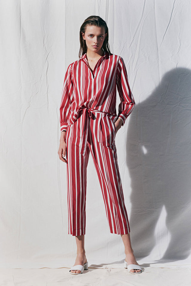 Red Striped Parasol Blouse image 1